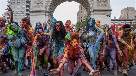 naked girl body paint|10 stunning photos from NYCs final naked bodypainting day